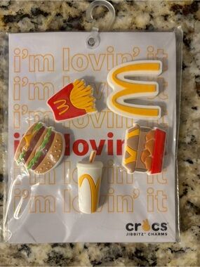 McDonald's Red Yellow White Fast Food Crocs Jibbitz Charm Set